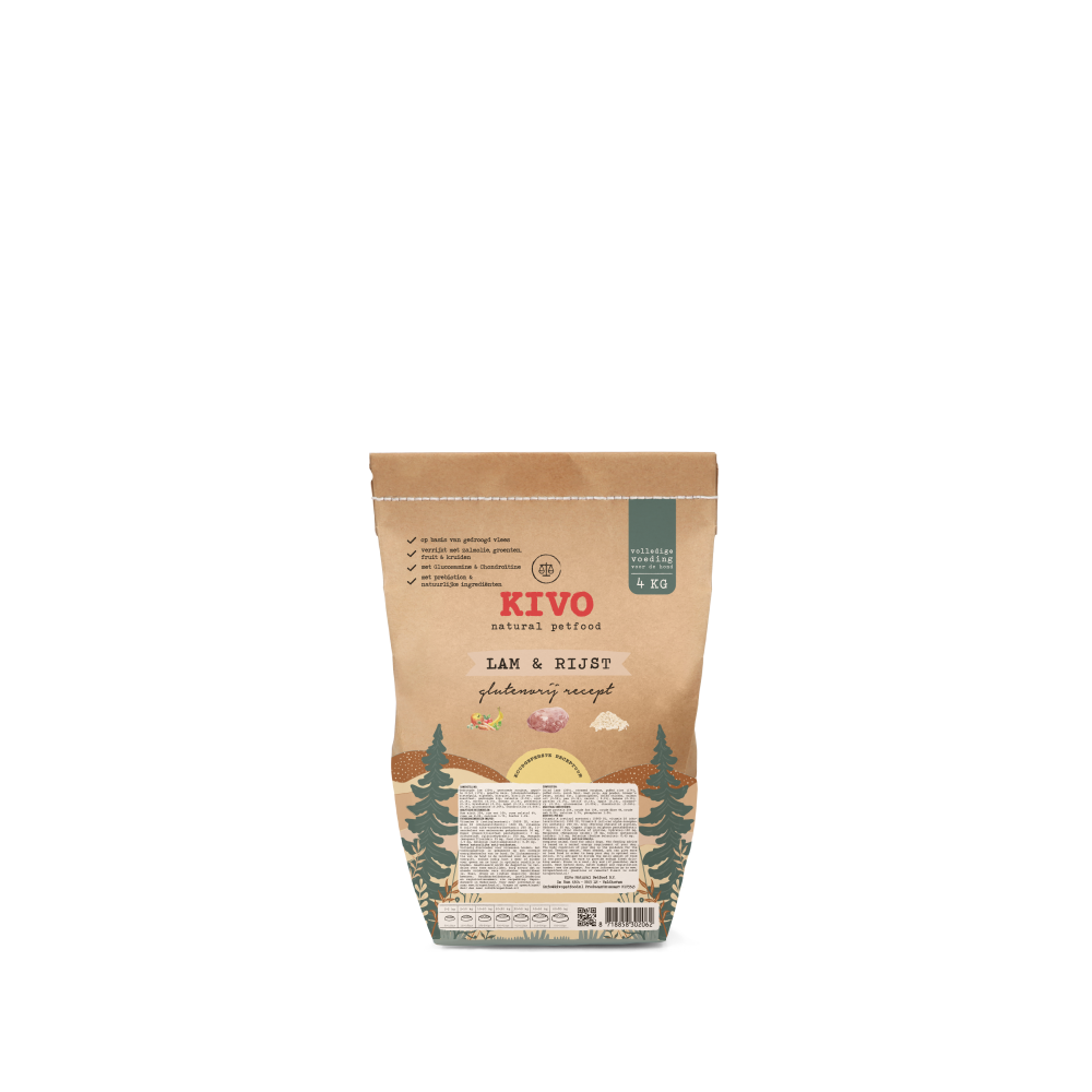 Kivo lam&rijst glutenvrij 4kg