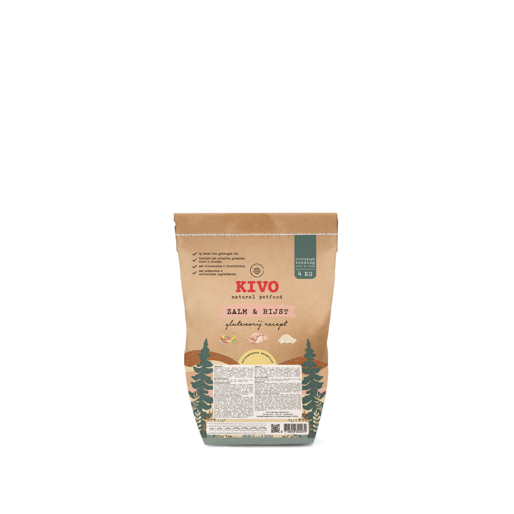 Kivo zalm&rijst glutenvrij 4kg