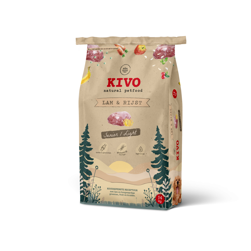 Kivo lam&rijst glutenvrij 14kg