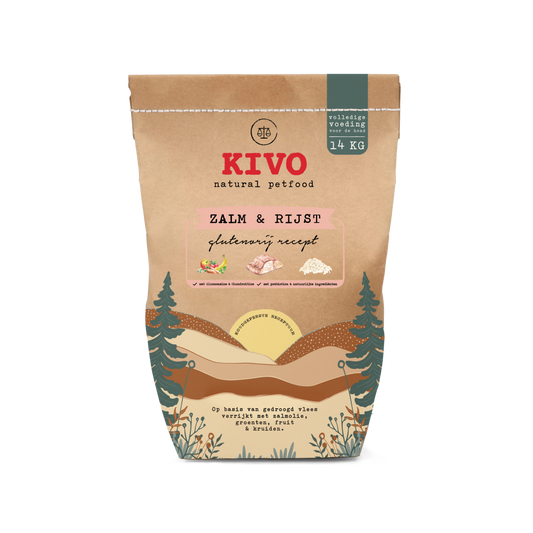 Kivo zalm&rijst glutenvrij 14kg