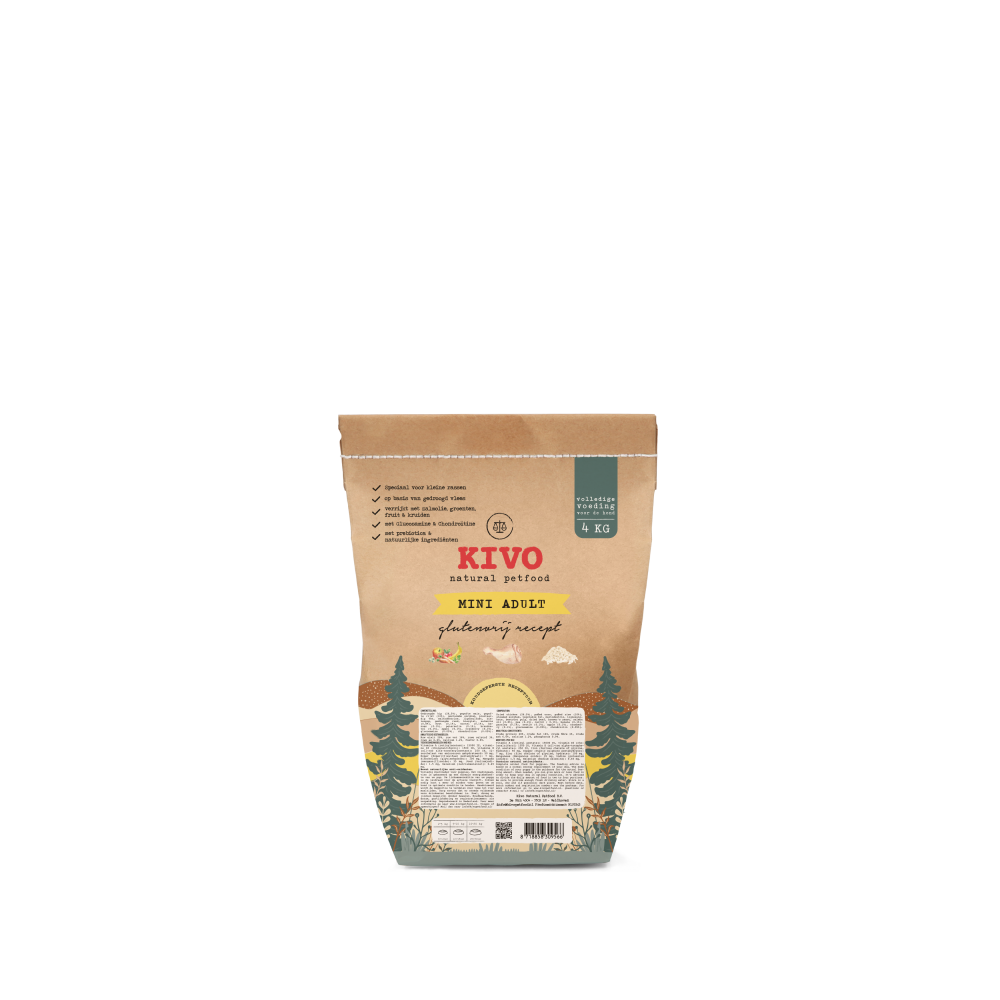 Kivo kip&rijst (mini adult) glutenvrij 4kg