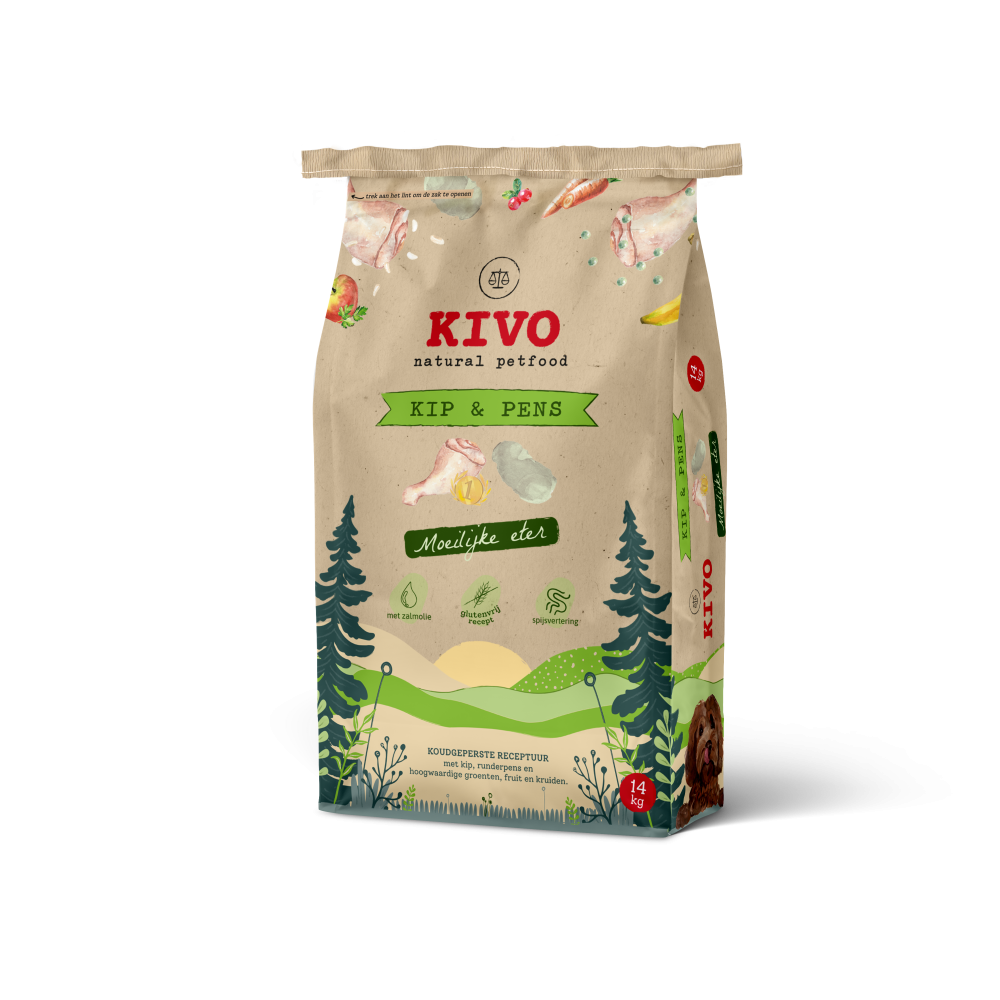 Kivo kip&pens glutenvrij 14kg