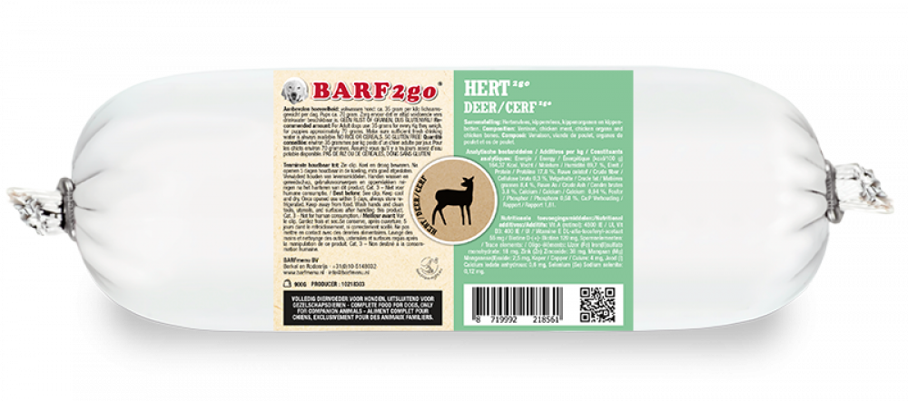 Barf2go hond hert 900gr