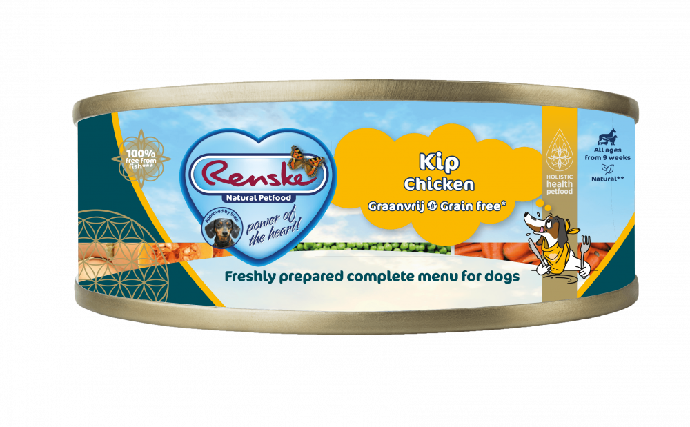 Renske vers vlees maaltijd hond kip graanvrij 95gr
