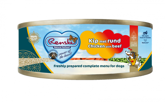 Renske vers vlees maaltijd hond kip/rund 95gr
