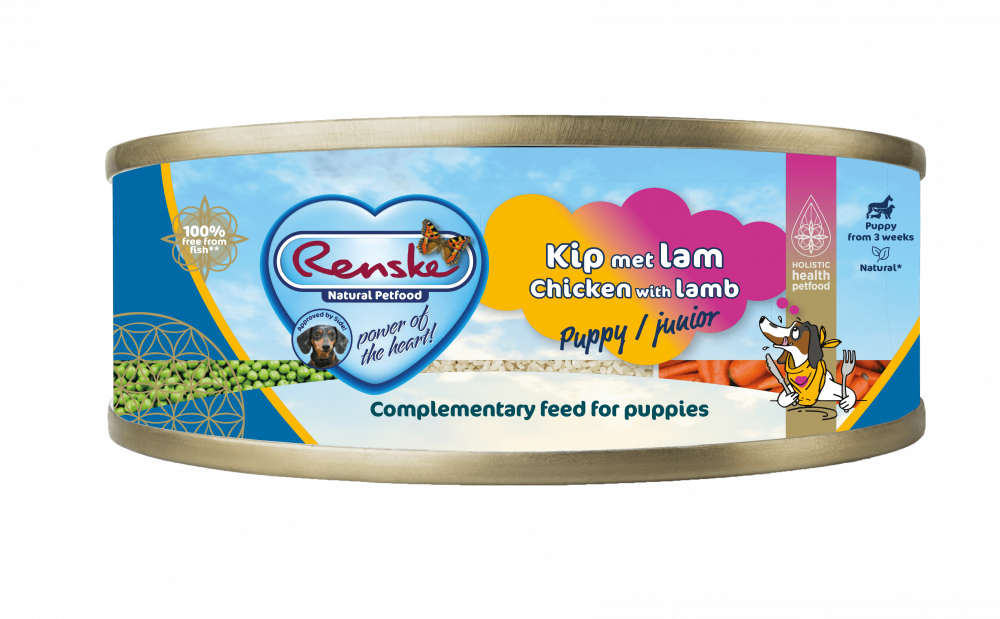 Renske vers vlees maaltijd puppy kip/lam 95gr