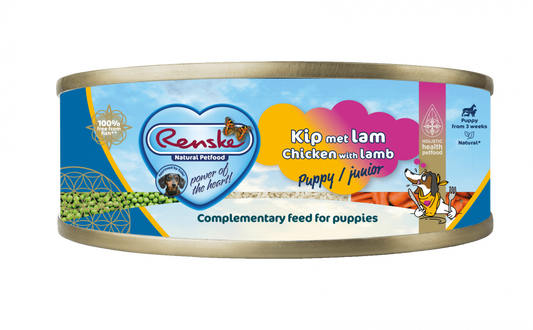 Renske vers vlees maaltijd puppy kip/lam 95gr