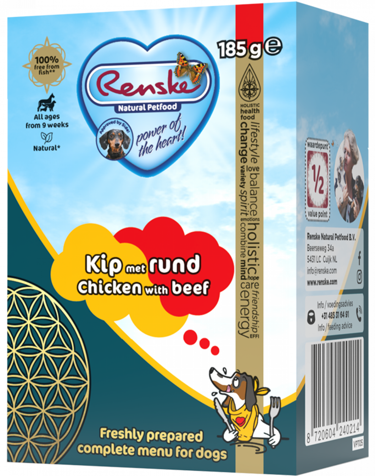 Renske vers kip met rund - tetra 185gr