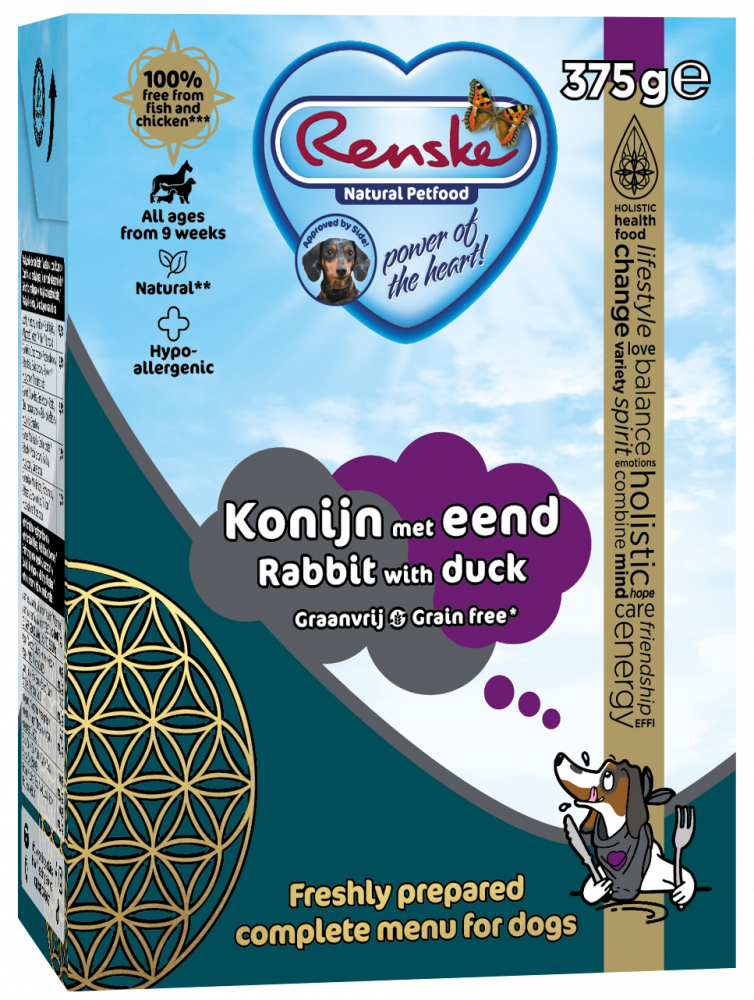 Renske vers konijn met eend graanvrij - tetra 375gr