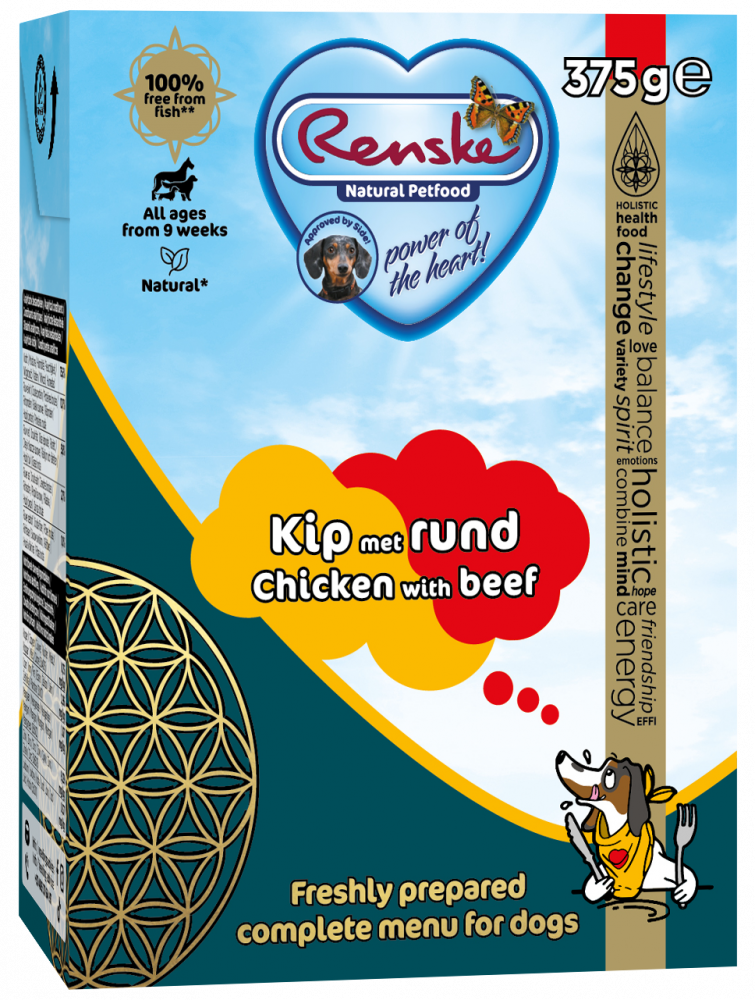 Renske vers kip met rund - tetra 375gr