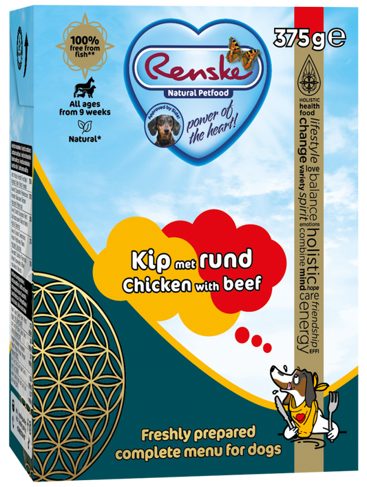 Renske vers kip met rund - tetra 375gr