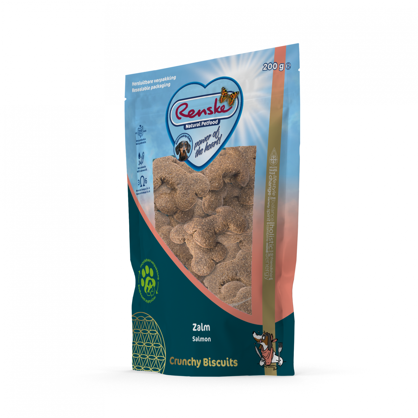 Renske gezonde beloning hond crunchy zalm 200gr