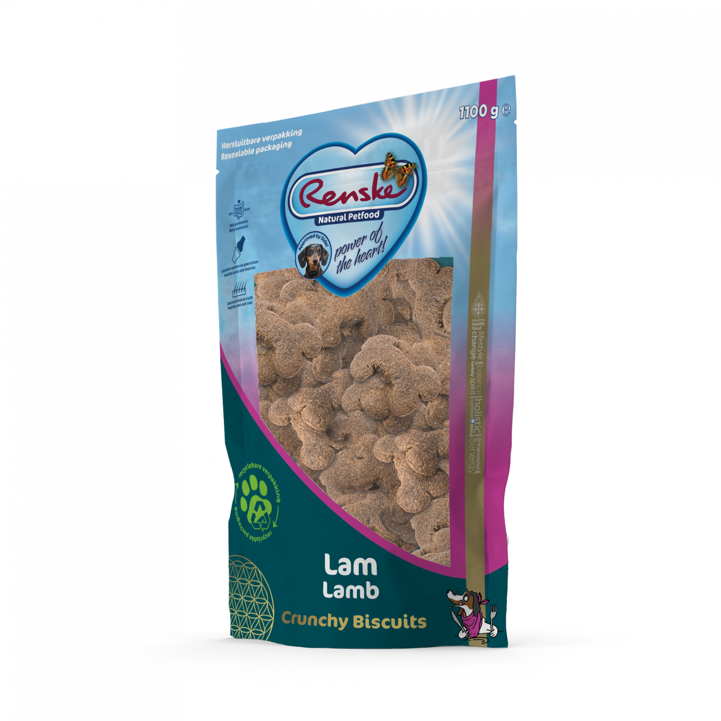 Renske gezonde beloning hond crunchy lam 1100gr