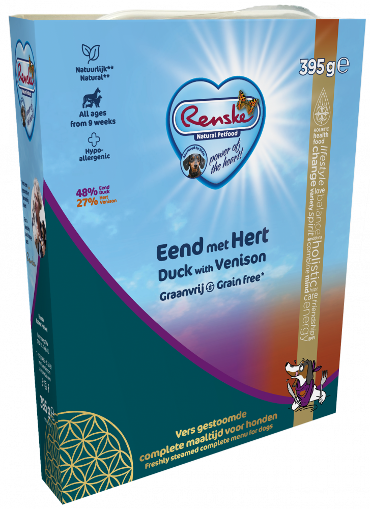 Renske vers hond adult graanvrij eend&hert 395gr