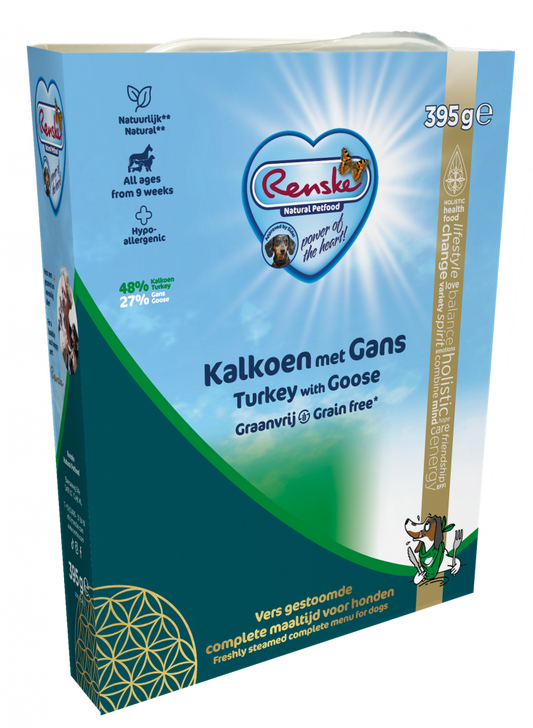 Renske vers hond adult graanvrij kalkoen&gans 395gr