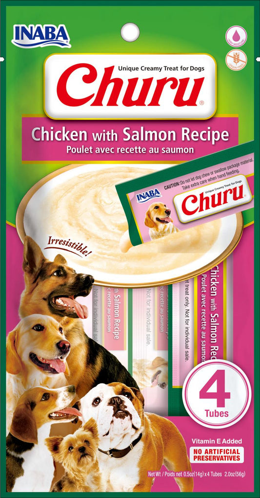 Inaba Churu dog chicken&salmon 4x14gr