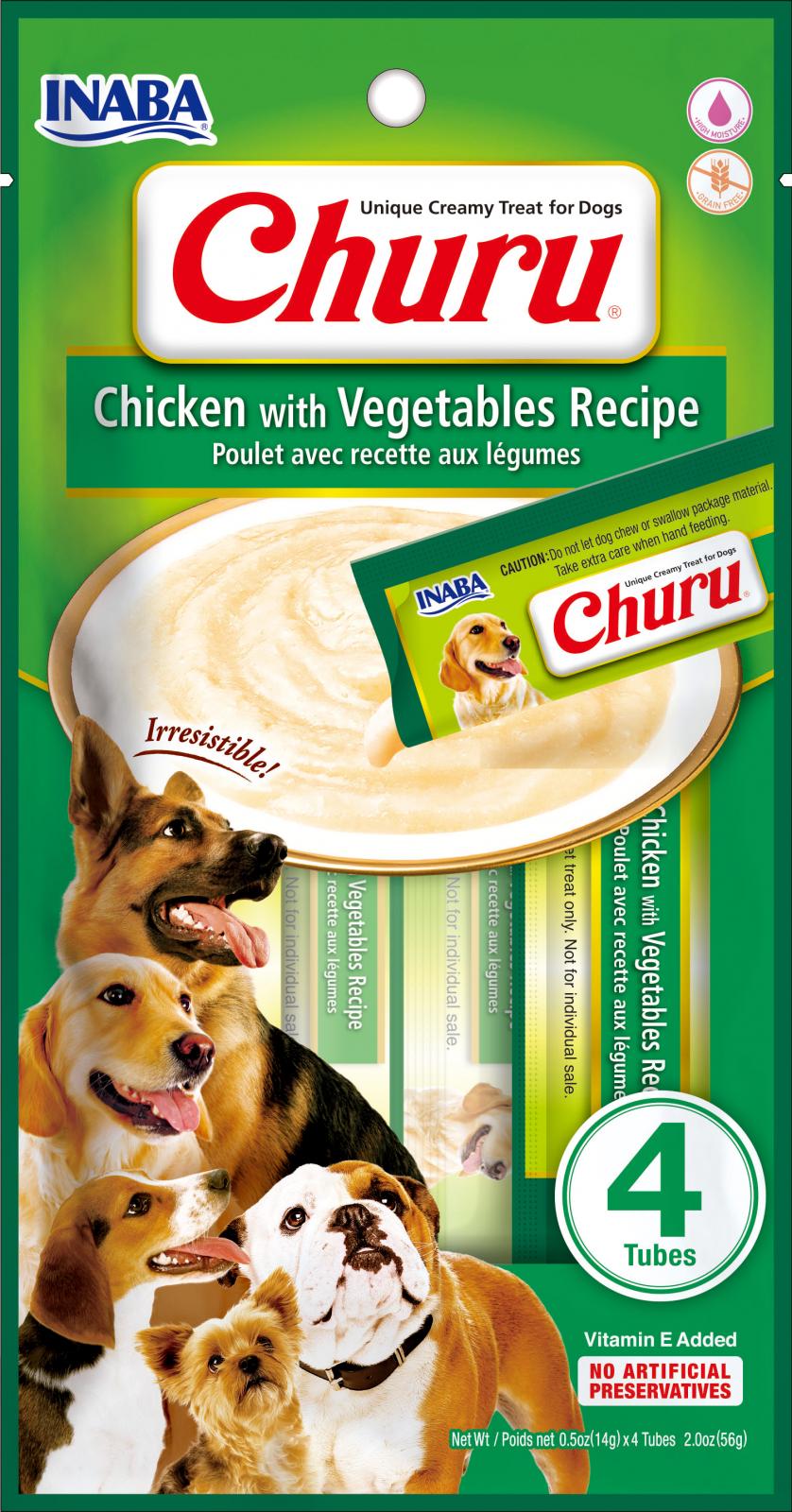 Inaba Churu dog chicken&vegetable 4x14gr