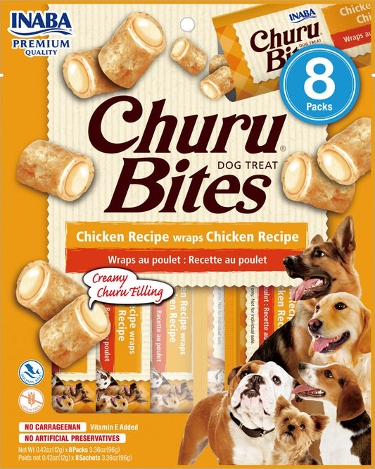 Inaba Churu bites dog chicken wraps 8x12gr
