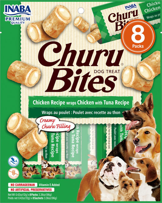 Inaba Churu bites dog chicken&tuna wraps 8x12gr